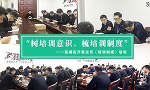 &ldquo;树培训意识，梳培训制度&rdquo;&mdash;安徽分公司芜湖店开展全员《培训制度》培训！ 